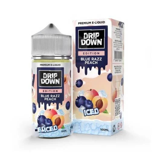 Drip Down Freebase E-Liquid 100ml – Blue Razz Peach Ice Now