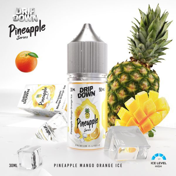 Drip Down Nic Salt 30ml (All Series) – Pineapple Mango Orange Ice