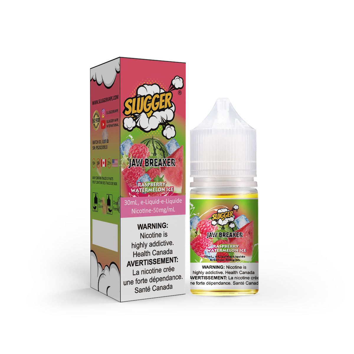Sluggers Freebase E-Liquid 60ml – Raspberry Watermelon Ice Jaw Breaker