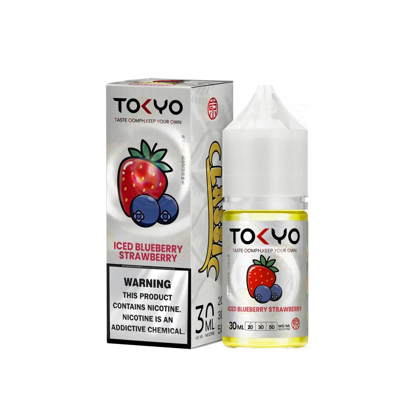 Tokyo Classic & Shine Series Nic Salt 30ml – Iced Blueberry Strawberry