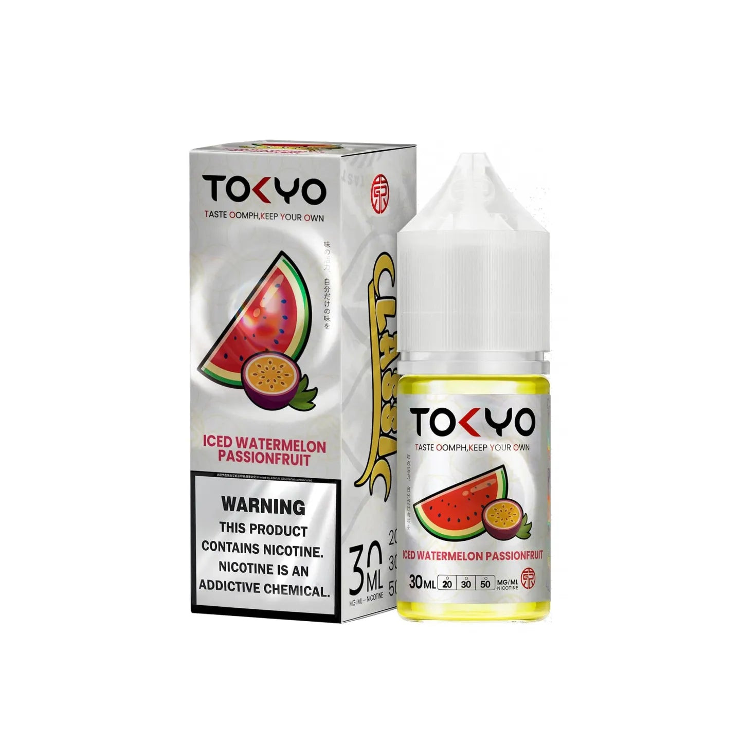 Tokyo Classic & Shine Series Nic Salt 30ml – Iced Watermelon Passionfruit