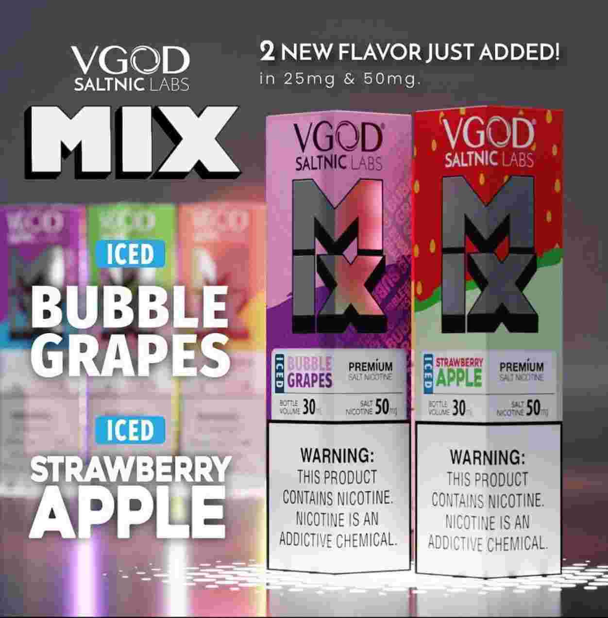 VGOD Nic Salt 30ml (All Series) – Mix Ice Strawberry Apple